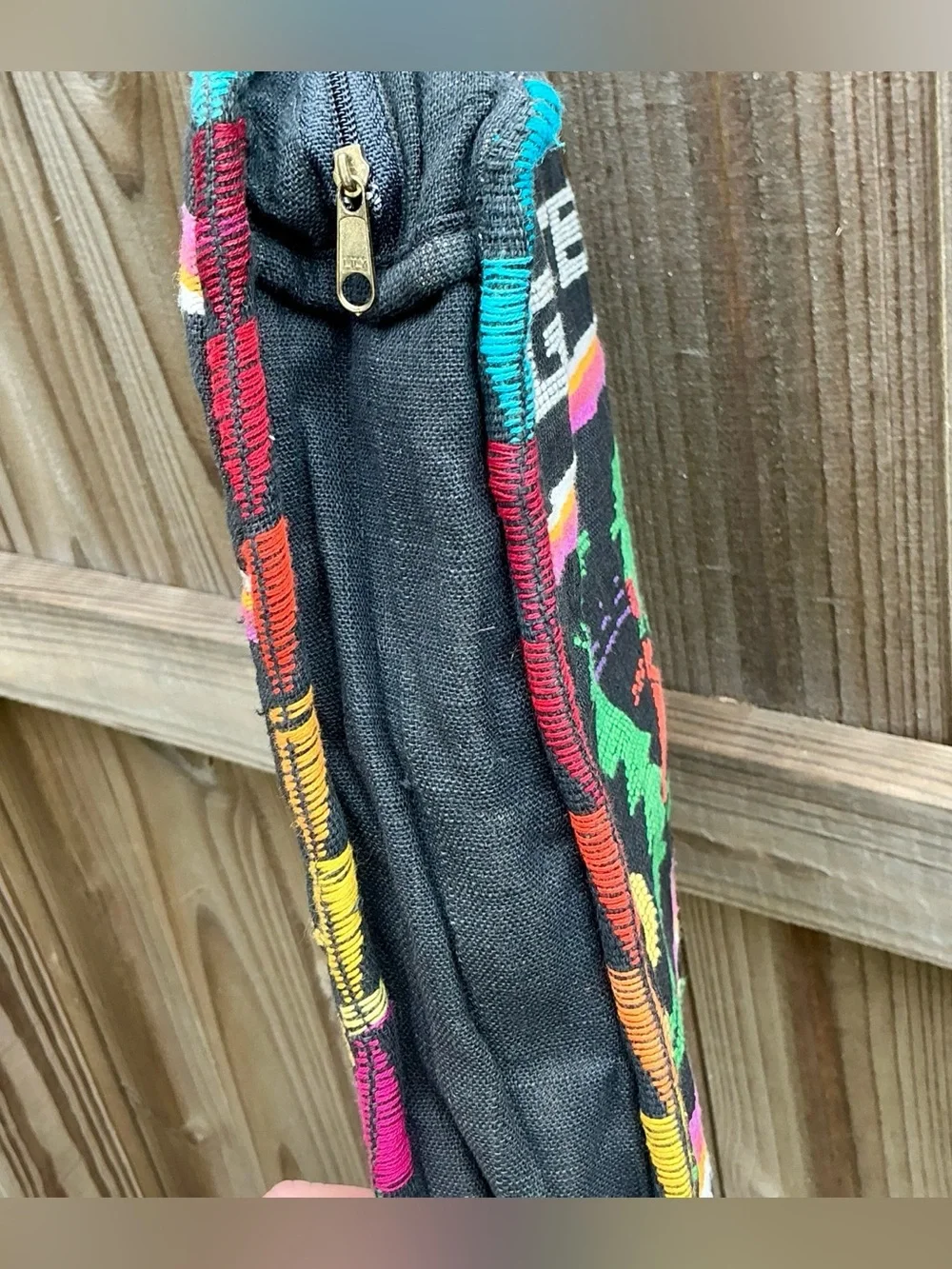 Vintage Guatemala Woven Tote Bag Padded Boho Artisan Festival Shoulder Bag
